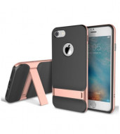 TPU+PC чехол Rock Royce Series с функцией подставки для Apple iPhone 7 plus (5.5") Черный / Rose gold