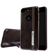 Кожаная накладка Nillkin Phenom Series с подставкой для Apple iPhone 7 plus (5.5") Темно-коричневый