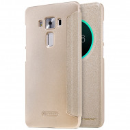 Кожаный чехол (книжка) Nillkin Sparkle Series для Asus Zenfone 3 Deluxe (ZS570KL) Золотой