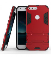 Ударопрочный чехол-подставка Transformer для Google Pixel с мощной защитой корпуса Красный / Dante Red