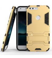 Ударопрочный чехол-подставка Transformer для Google Pixel XL с мощной защитой корпуса Золотой / Champagne Gold