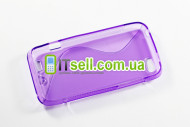 TPU Duotone для HTC One V Фиолетовый (матово/прозрачный)