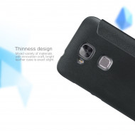 Кожаный чехол (книжка) Nillkin Sparkle Series для Huawei G8 / GX8 Черный