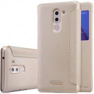 Кожаный чехол (книжка) Nillkin Sparkle Series для Huawei Honor 6X / Mate 9 Lite / GR5 2017 Золотой