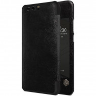 Кожаный чехол (книжка) Nillkin Qin Series для Huawei P10 Черный