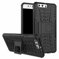 Противоударный двухслойный чехол Shield для Huawei P10 с подставкой Черный