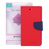 Чехол (книжка) Mercury Fancy Diary series для Huawei P10 Красный / Синий