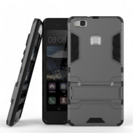 Ударопрочный чехол-подставка Transformer для Huawei P9 Lite с мощной защитой корпуса Металл / Gun Metal
