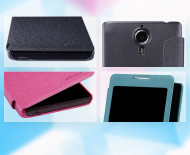 Кожаный чехол (книжка) Nillkin Sparkle Series для Lenovo K80M/P90 Черный