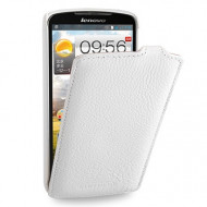 Кожаный чехол (флип) TETDED для Lenovo S920 Белый / White