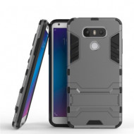 Ударопрочный чехол-подставка Transformer для LG G6 H870 / H870DS с мощной защитой корпуса Металл / Gun Metal