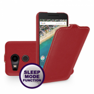 Кожаный чехол (флип) TETDED для LG Google Nexus 5x Красный / Red