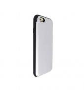 TPU+PC чехол Mercury Sky Slide для Apple iPhone 6/6s (4.7") Черный / Серебряный