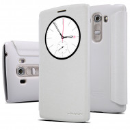 Кожаный чехол (книжка) Nillkin Sparkle Series для LG H734/H736 G4s Dual Белый