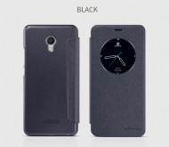 Кожаный чехол (книжка) Nillkin Sparkle Series для Meizu M3e Черный