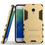 Ударопрочный чехол-подставка Transformer для Meizu M5 с мощной защитой корпуса Золотой / Champagne Gold