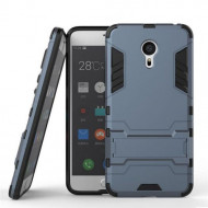Ударопрочный чехол-подставка Transformer для Meizu Pro 6 с мощной защитой корпуса Серый / Metal slate