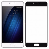 Защитное стекло 3D CP+ на весь экран (цветное) для Meizu U10 Черный