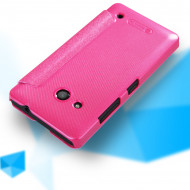 Кожаный чехол (книжка) Nillkin Sparkle Microsoft Lumia 550 Розовый