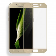 Защитное стекло 3D CP+ на весь экран (цветное) для Samsung A320 Galaxy A3 (2017) Золотой