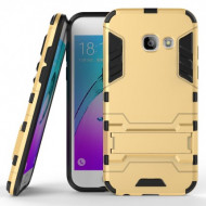 Ударопрочный чехол-подставка Transformer для Samsung A320 Galaxy A3 (2017) с мощной защитой корпуса Золотой / Champagne Gold