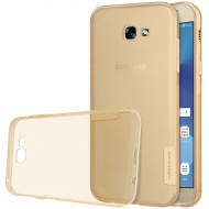 TPU чехол Nillkin Nature Series для Samsung A520 Galaxy A5 (2017) Золотой (прозрачный)