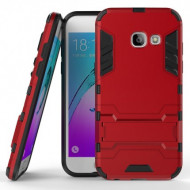 Ударопрочный чехол-подставка Transformer для Samsung A520 Galaxy A5 (2017) с мощной защитой корпуса Красный / Dante Red