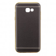 TPU с имитацией кожи для Samsung A720 Galaxy A7 (2017) Черный