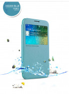Кожаный чехол (книжка) Nillkin Sparkle Series для Samsung E500H/DS Galaxy E5 Бирюзовый