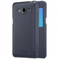 Кожаный чехол (книжка) Nillkin Sparkle Series для Samsung G532F Galaxy J2 Prime (2016) Черный