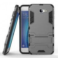 Ударопрочный чехол-подставка Transformer для Samsung G610F Galaxy J7 Prime с мощной защитой корпуса Металл / Gun Metal