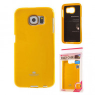 TPU чехол Mercury Jelly Color series для Samsung G925F Galaxy S6 Edge Желтый