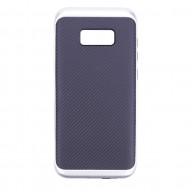 TPU+PC чехол MOTOMO (Carbon) для Samsung G950 Galaxy S8 Серебряный