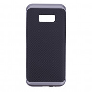 TPU+PC чехол MOTOMO (Carbon) для Samsung G955 Galaxy S8 Plus Серый