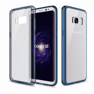 TPU+PC чехол Rock Pure Series для Samsung G955 Galaxy S8 Plus Синий / Transparent Blue