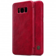 Кожаный чехол (книжка) Nillkin Qin Series для Samsung G955 Galaxy S8 Plus Красный