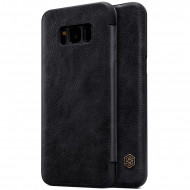 Кожаный чехол (книжка) Nillkin Qin Series для Samsung G955 Galaxy S8 Plus Черный