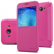 Кожаный чехол (книжка) Nillkin Sparkle Series для Samsung Galaxy A8 Розовый