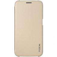 Чехол (книжка) Rock Touch series для Samsung Galaxy On7 Золотой / Gold