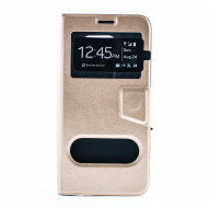 Чехол (книжка) с TPU креплением для Samsung Galaxy S6 Edge Plus Золотой