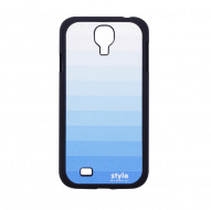 Пластиковая накладка с градиентной вставкой "Style Gradual" для Samsung i9500 Galaxy S4 Голубой