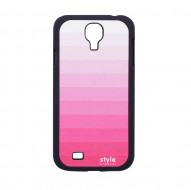 Пластиковая накладка с градиентной вставкой "Style Gradual" для Samsung i9500 Galaxy S4 Розовый