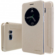 Кожаный чехол (книжка) Nillkin Sparkle Series для Samsung N930F Galaxy Note 7 Duos Золотой