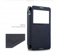 Кожаный чехол (книжка) Nillkin Sparkle Series для Sony Xperia E4  Черный