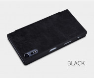 Кожаный чехол (книжка) Nillkin Qin Series для Sony Xperia XZ / XZs Черный
