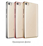 Прозрачный силиконовый чехол для Xiaomi Mi 4s с глянцевой окантовкой Розовый