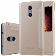 Кожаный чехол (книжка) Nillkin Sparkle Series для Xiaomi Redmi Pro Золотой