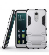 Ударопрочный чехол-подставка Transformer для Xiaomi Redmi Note 3/Note 3 Pro с мощной защитой корпуса Серебряный / Satin Silver