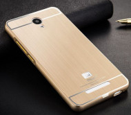 Металлический бампер с акриловой вставкой Msvii для Xiaomi Redmi Note 2 / Prime (+стекло на экран) Золотой
