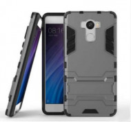 Ударопрочный чехол-подставка Transformer для Xiaomi Redmi 4/ 4 Pro/ 4 Prime с мощной защитой корпуса Металл / Gun Metal